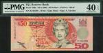 Fiji, Reserve Bank of Fiji, $50, red, black and multicoloured, serial number K 102396, portrait of Q