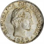 COLOMBIA. 20 Centavos, 1945-B. Bogota Mint. PCGS MS-65 Gold Shield.