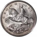 英国纪念币3枚一套，包括1935年5先令银币，1951年5先令镍铜币，及2015年5镑精铸银币，温莎王朝歷代克朗套币，总含银量40.3安士，普遍UNC Great Britain, a set of 