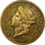 1888 Liberty Head Double Eagle. JD-1, the only known dies. Rarity-6. Proof-61 (PCGS).