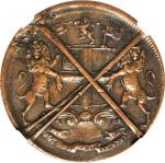 INDIA. East India Company. 1/4 Anna Canceled & Defaced Die Trial, ND (ca. 1864). NGC VF Details--Env