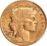 FRANCE. 20 Francs, 1907. Paris Mint. PCGS MS-65+.