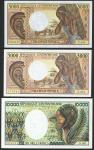 x Banque des Etats de lAfrique Centrale, Central African Republic, 5000 francs (2), ND (1984), brown