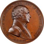 1837 Martin Van Buren Indian Peace Medal. Bronze. Second Size. Second Reverse. Julian IP-18, Prucha-