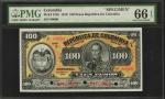 COLOMBIA. Republica de Columbia. 100 Pesos, 1910. P-318s. PMG Gem Uncirculated 66 EPQ.