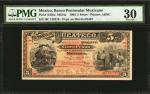 MEXICO. Banco Peninsular Mexicano. 5 Pesos, 1903. P-S458a. PMG Very Fine 30.