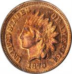 1870 Indian Cent. Snow-PR1, the only known dies. Proof-66 RB (PCGS).