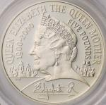 英国 (Great Britain) 皇太后生誕100周年記念 5ポンド銀貨ピエフォープルーフ 2000年 ／ Centennial - Birth of Queen Mother 5 Pounds 