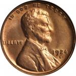 1924-S Lincoln Cent. MS-65 RD (NGC).