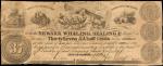 Newark, New Jersey. Newark Whaling, Sealing Manufacturing Company. 1837. 37 1/2 Cents. Very Good.