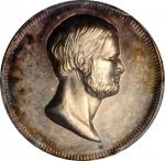Undated (ca. 1870) Washington - Grant Medalet. Paquet P Obverse, Barber Grant Reverse. Silver. 19 mm