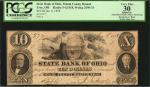Troy, Ohio. State Bank of Ohio, Miami County Branch. January 8, 1858. $10. PCGS Currency Very Fine 3