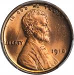1918 Lincoln Cent. MS-67 RD (PCGS).
