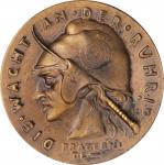 KARL GOETZ MEDALS. France - Germany. White Shame/French Cruelty Bronze Medal, 1923. Munich Mint. MIN