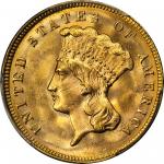 1874 Three-Dollar Gold Piece. MS-65 (PCGS). CAC.