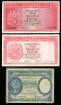  Hong Kong, a group of 6, consisting of: HSBC - $100, 31.10.1972 and 31.3.1982, serial numbers 11335