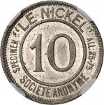 NOUVELLE-CALÉDONIE - NEW CALEDONIAIIIe République (1870-1940). 10 (centimes), Société anonyme Le Nic