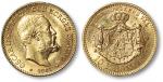 1901年丹麦10克朗金币一枚，重：4.5g，近未使用至完全未使用