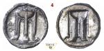 BRUTTIUM - Croton - (530-500 a.C.)  Nomos D/ Tripode delfico  R/ Incuso del D/   SNG ANS 230   Ag   