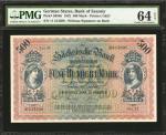 GERMAN STATES. Bank of Saxony. 500 Mark, 1922. P-S954b. PMG Choice Uncirculated 64 EPQ.