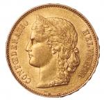 1895年瑞士金币一枚
