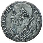 Vatican coins and medals;Giulio III (1555-1555) Giulio A. II - Munt. 16 AG (g 3.00) RR Poroso   - BB
