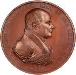 1825 John Quincy Adams Indian Peace Medal. Bronze. First Size. Julian IP-11, Prucha-42. First Revers