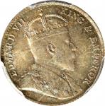1904年香港伍仙银币。伦敦铸币厂。HONG KONG. 5 Cents, 1904. London Mint. Edward VII. PCGS MS-66.