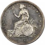 1873 Pattern Trade Dollar. Judd-1293, Pollock-1435. Rarity-4. Silver. Reeded Edge. Proof-63 (PCGS).