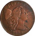 1794 Liberty Cap Cent. S-33. Rarity-6. Head of 1794. Fine Details--Cleaned (PCGS).