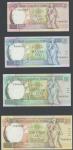  Malta, Bank of Central Malta, set of 4 notes from the 1989 issue, each with their first prefix of i