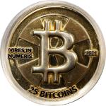 Redeemed 2011 Casascius 25 Bitcoin (BTC). Firstbits 1GLVhQYX. Series 2. Gold-Plated Alloy. 44.5 mm. 