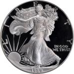 1989-S Silver Eagle. Proof-70 Ultra Cameo (NGC).