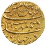 MUGHAL: Aurangzeb, 1658-1707, AV mohur (10.91g), Multan, AH1074 year 6, KM-315.36, EF.