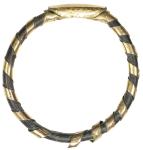 AFRICA: elephant hair gold ring (0.41g), 17th to 19th century, made with elephant tail hair wrapped 