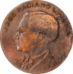 PHILIPPINES. Japanese Occupation. Copper Jose P. Laurel Medal, 1944. By: C. Zamora. PCGS Genuine--Co