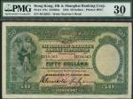 Hong Kong & Shanghai Banking Corporation, $50, 1 January 1934, serial number B516565, green on multi