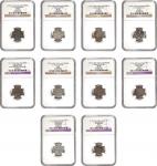 GREAT BRITAIN. Group of Pennies (10 Pieces), ND (1279-1307). London Mint. Edward I. All NGC Certifie