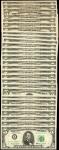 Lot of (48) Fr. 1520, 1656, & 1968-A. 1953A & 1963A $2 & $5 Mixed Small Size. Choice Uncirculated.