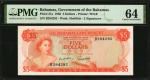 BAHAMAS. Government of the Bahamas. 5 Dollars, 1965. P-21a. PMG Choice Uncirculated 64.