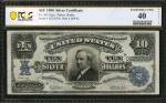 Fr. 304. 1908 $10 Silver Certificate. PCGS Banknote Extremely Fine 40 Details. Substance Applied.