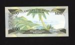 Eastern Caribbean Central Bank, $100, ND 1988, serial number A316529D, Queen Elizabeth II wearing Gr