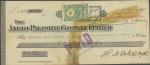  Anglo-Palestine Company Limited, Cheque currency, 10 Francs, ND (1914-15), hybrid series, serial nu