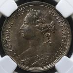 GREAT BRITAIN Victoria ヴィクトリア(1837~1901) 1/2Penny 1879 NGC-MS65BN 軽いトーン UNC~FDC