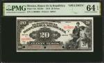 MEXICO. Lot of (5). El Banco de la Republica Mexicana. 5, 10, 20, 50 & 100 Pesos, 1918. P-11s to 15s
