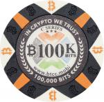 2016 BTCC 100K Bits "Poker Chip" 0.1 Bitcoin. Loaded. Firstbits 1Loc8P1XcN Serial No. B01077. Series
