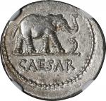 JULIUS CAESAR. AR Denarius (3.81 gms), Military Mint Traveling with Caesar, 49 B.C. NGC Ch AU, Strik