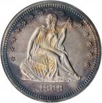 1868 Liberty Seated Quarter. Proof-63 (NGC). CAC. OH.