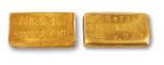 民国时期中央造币厂制饰金原料壹两一枚，编号：乙68368，成色：87.46，重量：1.016市两，实际重量：32.57克，极美品