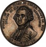Circa 1876 Independence Hall medal. Bust left. Musante GW-907, Baker-393a. Brass, Silvered. MS-62 (P